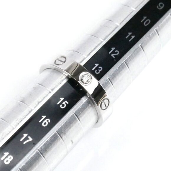 CARTIER 18k Silver Diamond Love Ring - Picture 6 of 8